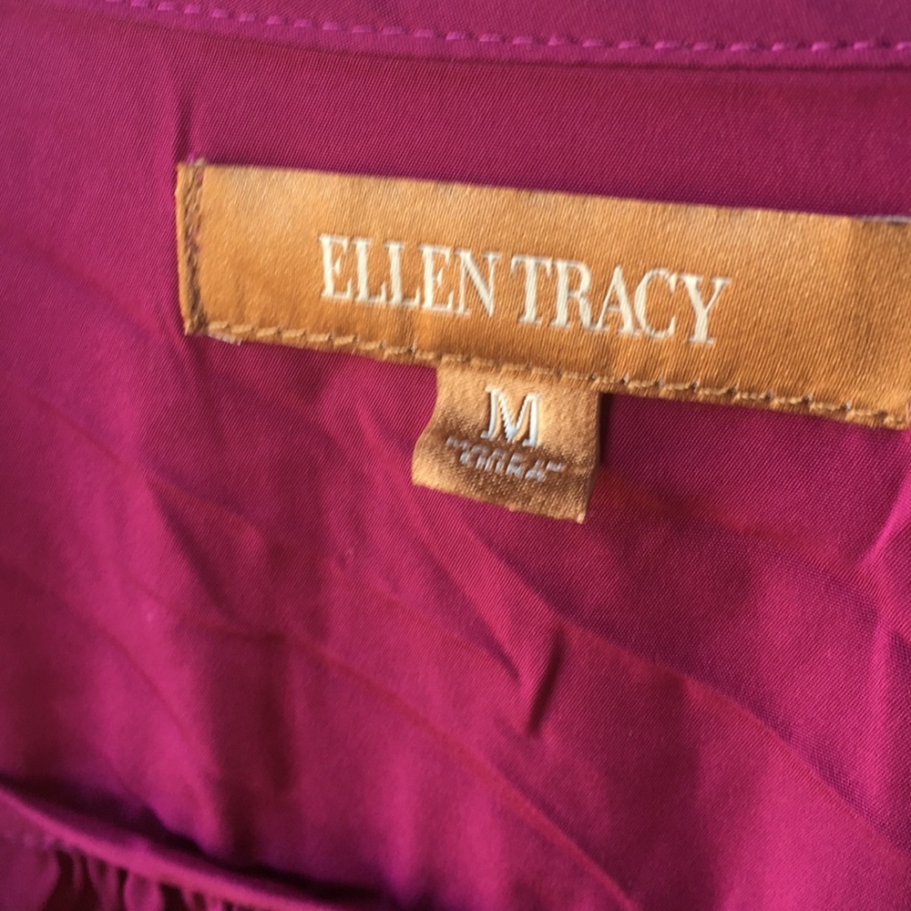 Fuchsia Ellen Tracy Button Down Blouse - image 2